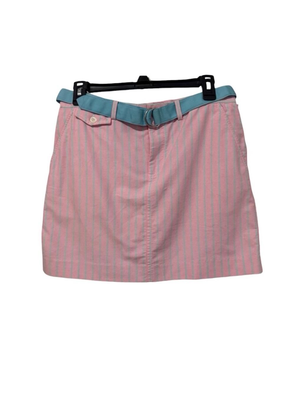 Vintage Ralph Lauren 90’s 100% Cotton Striped Skirt w/ Belt (Size 4)